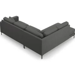 Mazzini Sofas Canapé d'angle Gauche Venus 5 Places gris foncé - 254x185x90 cm