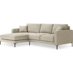 Mazzini Sofas Canapé d'angle Gauche Venus 4 Places beige - 248x160x90 cm