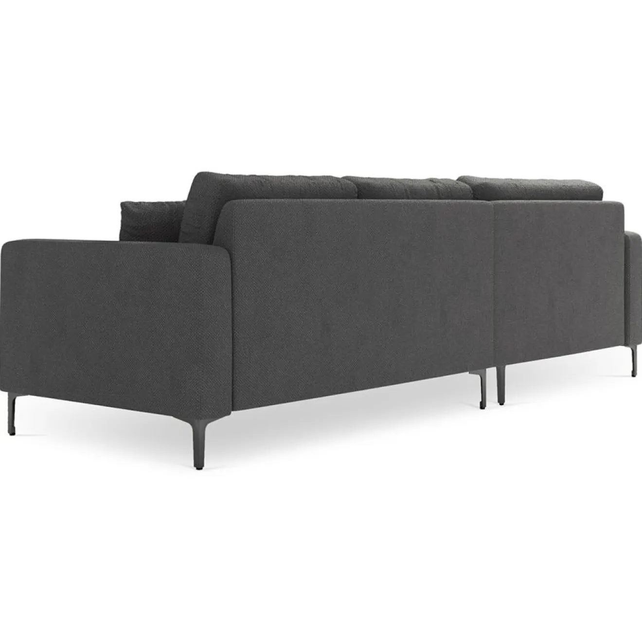 Clearance Mazzini Sofas Canapé d'angle Gauche Venus 4 Places gris foncé - 248x160x90 cm
