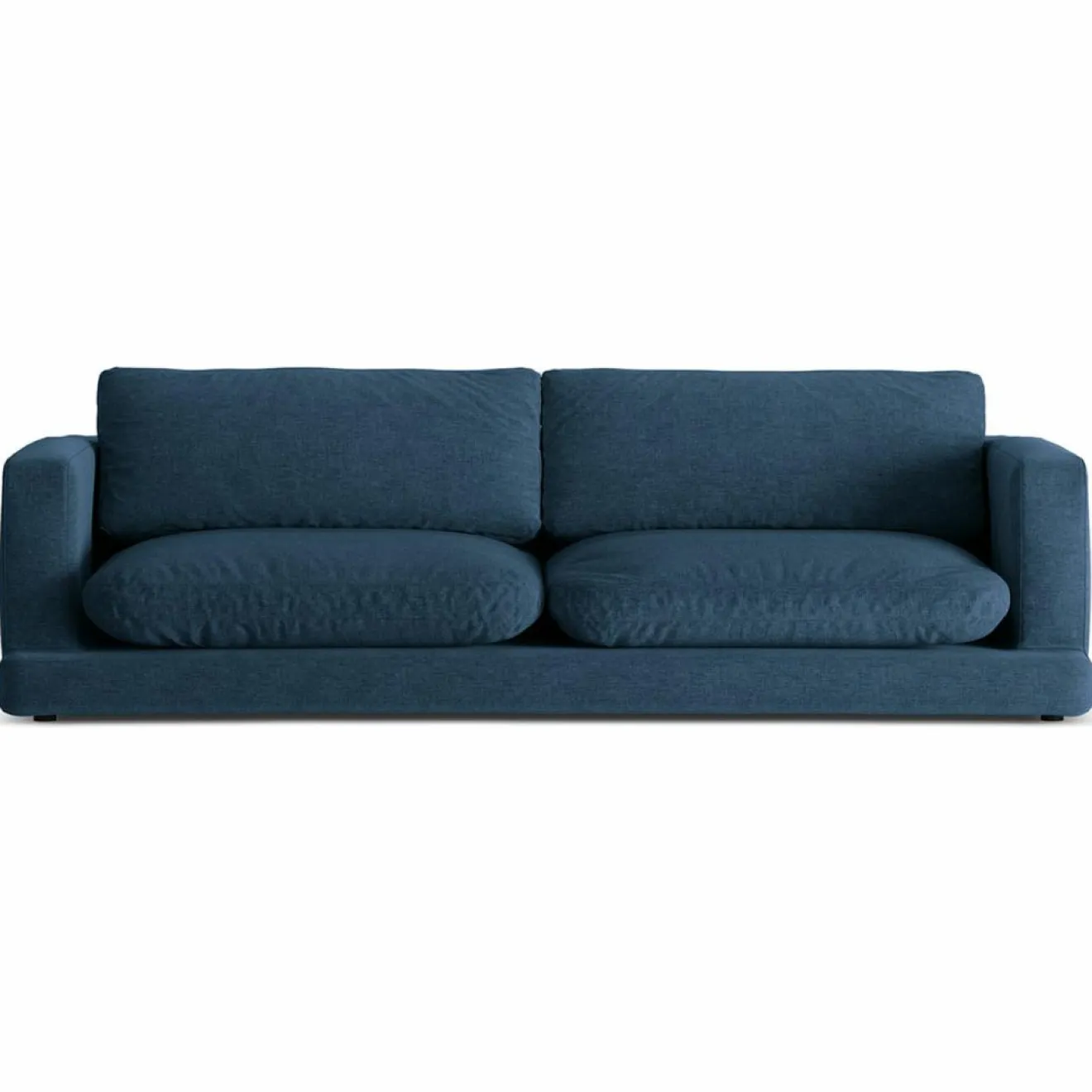 Mazzini Sofas Canapé Daphne 4 Places Bleu Marine - 240x105x86 cm