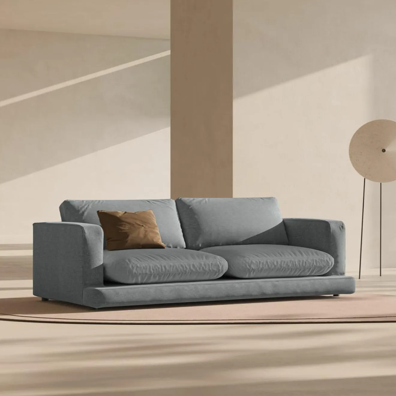 Clearance Mazzini Sofas Canapé Daphne 4 Places Gris Foncé - 240x105x86 cm