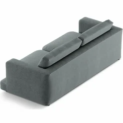 Clearance Mazzini Sofas Canapé Daphne 4 Places Gris Foncé - 240x105x86 cm