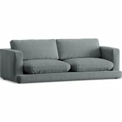 Mazzini Sofas Canapé Daphne 3 Places Gris Foncé - 210x105x86 cm