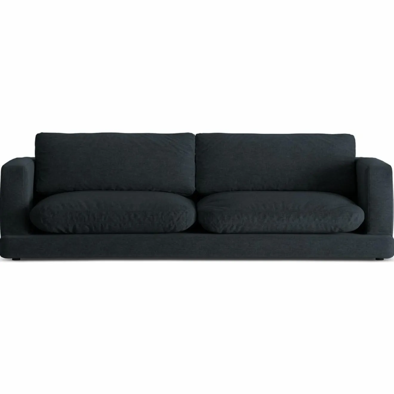 Mazzini Sofas Canapé Daphne 4 Places Noir - 240x105x86 cm