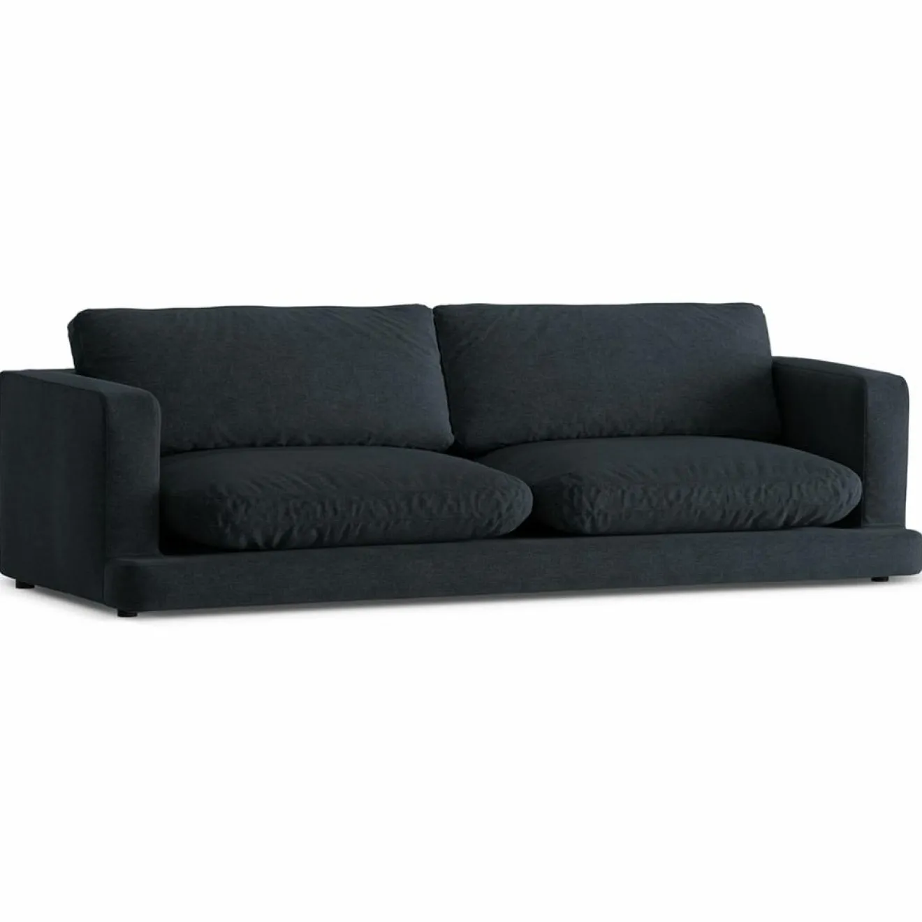 Mazzini Sofas Canapé Daphne 4 Places Noir - 240x105x86 cm