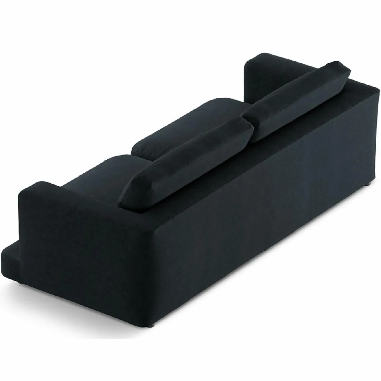 Mazzini Sofas Canapé Daphne 4 Places Noir - 240x105x86 cm