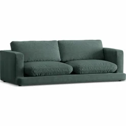 Mazzini Sofas Canapé Daphne 3 Places Vert mousse - 210x105x86 cm