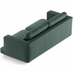 Mazzini Sofas Canapé Daphne 3 Places Vert mousse - 210x105x86 cm