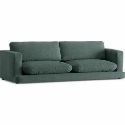 Mazzini Sofas Canapé Daphne 4 Places Vert mousse - 240x105x86 cm