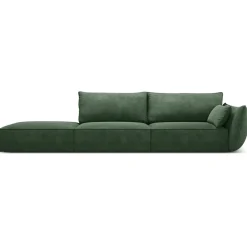 New Mazzini Sofas Canapé droit Vanda 4 Places vert bouteille - 286x100x85 cm