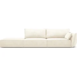 Outlet Mazzini Sofas Canapé droit Vanda 4 Places beige clair - 286x100x85 cm