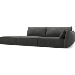 Hot Mazzini Sofas Canapé droit Vanda 4 Places gris - 286x100x85 cm