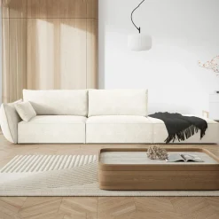 Best Mazzini Sofas Canapé gauche Vanda 4 Places beige clair - 286x100x85 cm