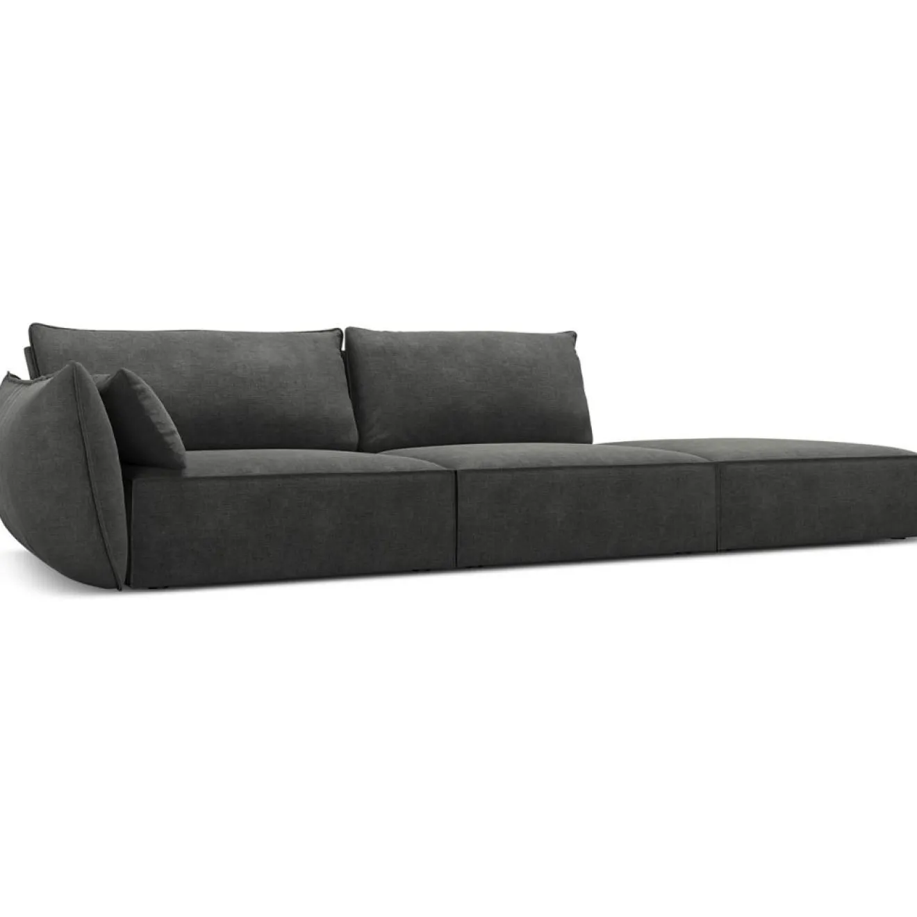 Sale Mazzini Sofas Canapé gauche Vanda 4 Places gris - 286x100x85 cm