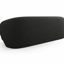 Mazzini Sofas Canapé Linden 3 Chenille Places noir - 204x102x72 cm