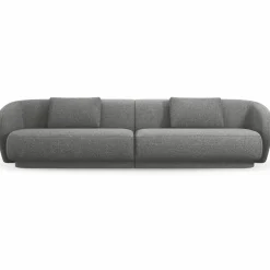 Mazzini Sofas Canapé Linden Chenille 4 Places gris foncé - 304x102x72 cm