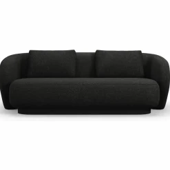 Mazzini Sofas Canapé Linden Chenille 2 Places noir - 169x102x72 cm