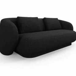 Mazzini Sofas Canapé Linden Chenille 2 Places noir - 169x102x72 cm