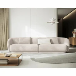 Mazzini Sofas Canapé Linden Chenille 4 Places beige - 304x102x72 cm
