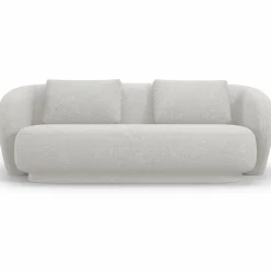 Mazzini Sofas Canapé Linden Chenille 2 Places argenté chiné - 169x102x72 cm
