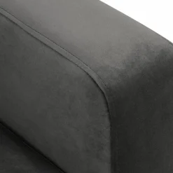Mazzini Sofas Canapé Panoramique droit Velours Venus 6 Places gris - 326x236x90 cm