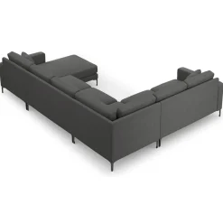 Mazzini Sofas Canapé Panoramique gauche Venus 6 Places gris foncé - 326x236x90 cm