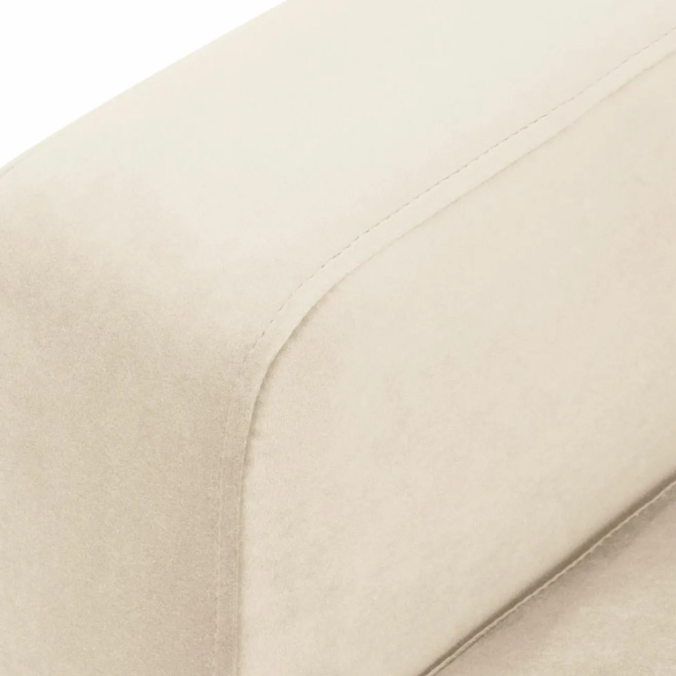 Online Mazzini Sofas Canapé Panoramique gauche Velours Venus 6 Places beige clair - 326x236x90 cm