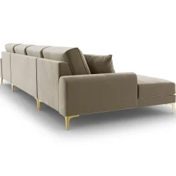 Hot Mazzini Sofas Canapé Panoramique Velvet 6 places Madara beige - 334x182x90 cm
