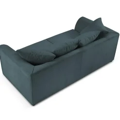 Mazzini Sofas Canapé Quince 3 Places bleu - 182x92x80 cm