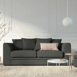Mazzini Sofas Canapé Quince 3 Places gris foncé - 182x92x80 cm