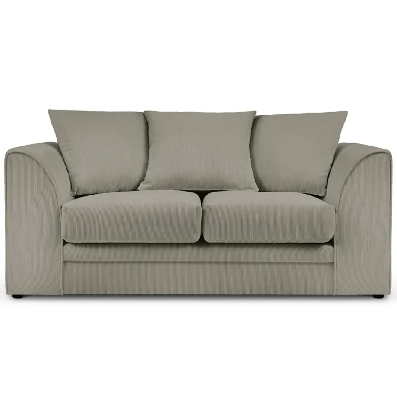 Online Mazzini Sofas Canapé Quince Velours côtelé 2 Places gris clair - 150x92x80 cm
