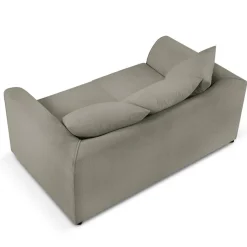 Online Mazzini Sofas Canapé Quince Velours côtelé 2 Places gris clair - 150x92x80 cm
