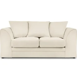 Mazzini Sofas Canapé Quince Velours côtelé 2 Places beige clair - 150x92x80 cm