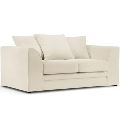 Mazzini Sofas Canapé Quince Velours côtelé 2 Places beige clair - 150x92x80 cm