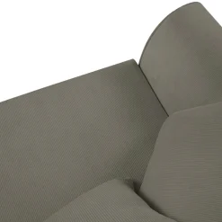 Best Mazzini Sofas Canapé Quince Velours côtelé 3 Places gris clair - 182x92x80 cm