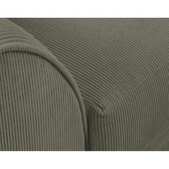 Best Mazzini Sofas Canapé Quince Velours côtelé 3 Places gris clair - 182x92x80 cm