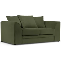 Mazzini Sofas Canapé Quince Velours côtelé 2 Places vert - 150x92x80 cm