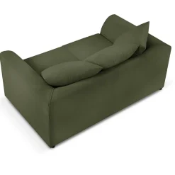 Mazzini Sofas Canapé Quince Velours côtelé 2 Places vert - 150x92x80 cm