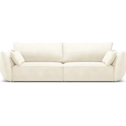 Mazzini Sofas Canapé Vanda 3 Places beige clair - 208x100x85 cm