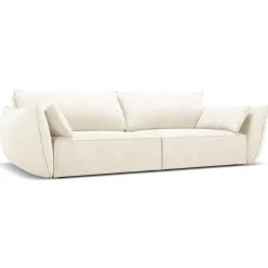 Mazzini Sofas Canapé Vanda 3 Places beige clair - 208x100x85 cm