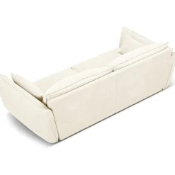 Mazzini Sofas Canapé Vanda 3 Places beige clair - 208x100x85 cm