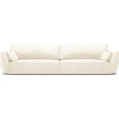 Mazzini Sofas Canapé Vanda 4 Places beige clair - 248x100x85 cm