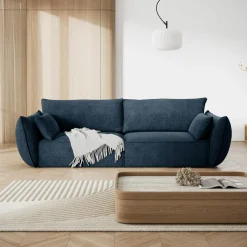 Sale Mazzini Sofas Canapé Vanda 3 Places bleu roi - 208x100x85 cm