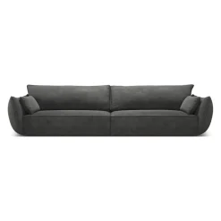 Mazzini Sofas Canapé Vanda 4 Places gris foncé - 248x100x85 cm