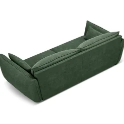 Mazzini Sofas Canapé Vanda 3 Places vert bouteille - 208x100x85 cm