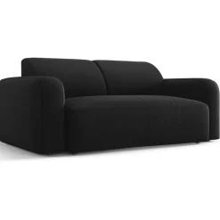 Mazzini Sofas Canapé Velours Jasmin 2 Places noir - 170x95x72 cm