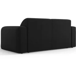 Mazzini Sofas Canapé Velours Jasmin 2 Places noir - 170x95x72 cm