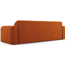 Mazzini Sofas Canapé Velours Jasmin 3 Places terracotta - 235x95x72 cm