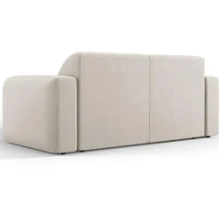 Mazzini Sofas Canapé Velours Jasmin 2 Places beige - 170x95x72 cm