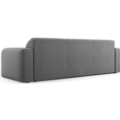 Mazzini Sofas Canapé Velours Jasmin 3 Places gris - 235x95x72 cm